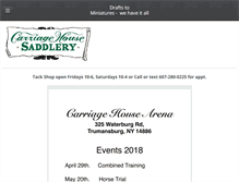 Tablet Screenshot of carriagehousesaddlery.com